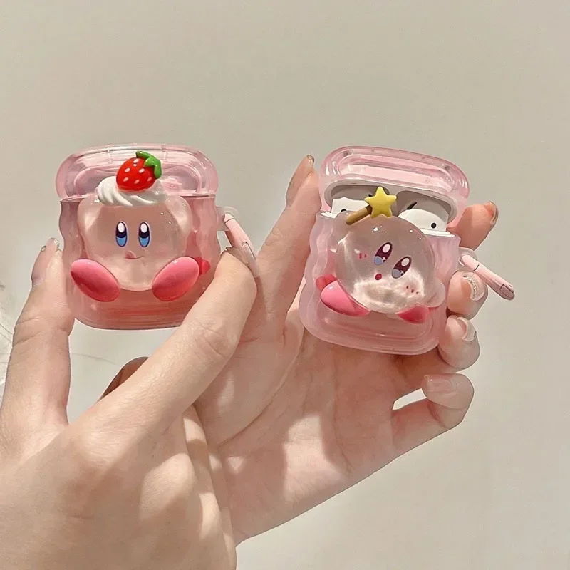 

Kirby AirPods Pro Earphone Shell for Apple Airpods1/2 Wireless Bluetooth Silica Gel Transparent Pendant Soft Shell Kawaii Girl