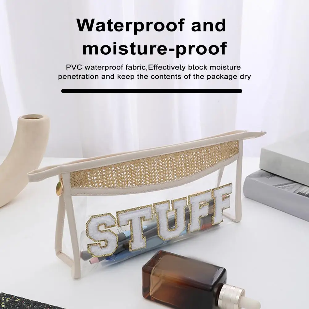 Storage Bag Capacity Transparent Straw Braided Toiletry Bag Waterproof Stain-proof Stylish Storage Solution Transparent Storage
Storage Bag Capacity Transparent Straw Braided Toiletry Bag Waterproof Stain-proof Stylish Storage Solution Transparent Storage