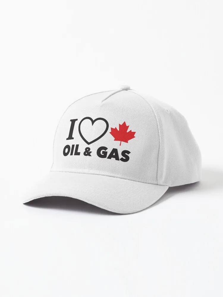 

I Love Canadian Oil and Gas Red Heart and Maple Leaf Alberta Pipelines White background HD HIGH QUALITY ONLINE STORE Cap