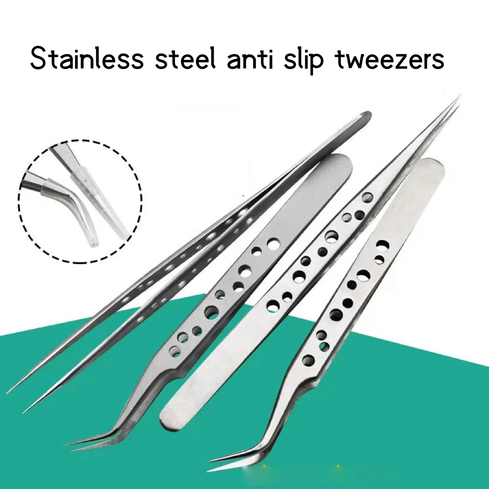 1Pcs Electronics Industrial Tweezers Precision Anti-static Curved Straight Tip Stainless Forceps Phone Repair Hand Tool
1Pcs Electronics Industrial Tweezers Precision Anti-static Curved Straight Tip Stainless Forceps Phone Repair Hand Tool
