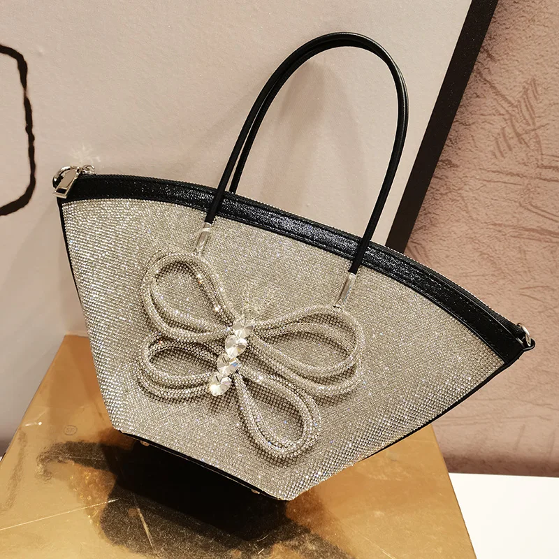 Luxury Designer Women's Bag Sparkle Rhinestone Ita Bag Tote Brand Quality Bolsas De Mujer Top Handle Women Handbag 
Luxury Designer Women's Bag Sparkle Rhinestone Ita Bag Tote Brand Quality Bolsas De Mujer Top Handle Women Handbag