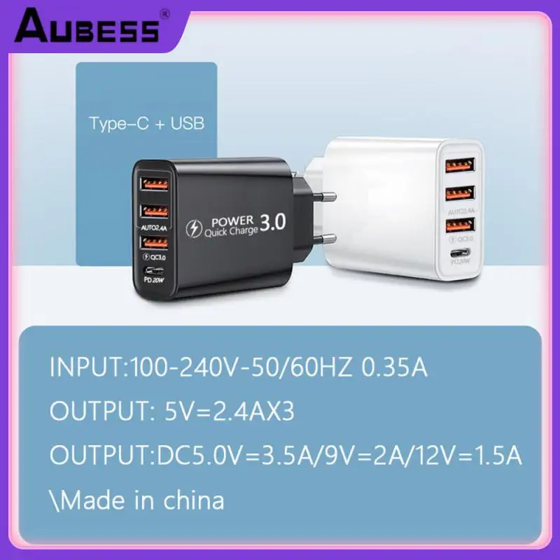 Charging Head 4-port Us Multi-port Charger Multi-function Compatible Power Adapter Electronic Equipment Type-c Stable Eu Durable
Charging Head 4-port Us Multi-port Charger Multi-function Compatible Power Adapter Electronic Equipment Type-c Stable Eu Durable