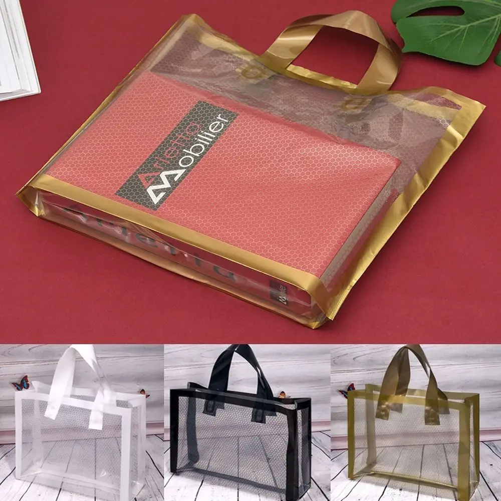 Solid Color Plastic Grid Bag White/Black/Gold Transparent Christmas Gift Bag Large with Handles Gift Packing Bag Thanksgiving
Solid Color Plastic Grid Bag White/Black/Gold Transparent Christmas Gift Bag Large with Handles Gift Packing Bag Thanksgiving