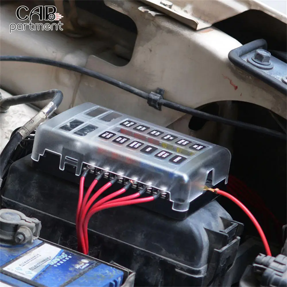 Universal Car Boat Fuse Box Holder Waterproof Portable With Plastic Cover Car Fuse Box Durable Power Distribution Panel Board
Universal Car Boat Fuse Box Holder Waterproof Portable With Plastic Cover Car Fuse Box Durable Power Distribution Panel Board