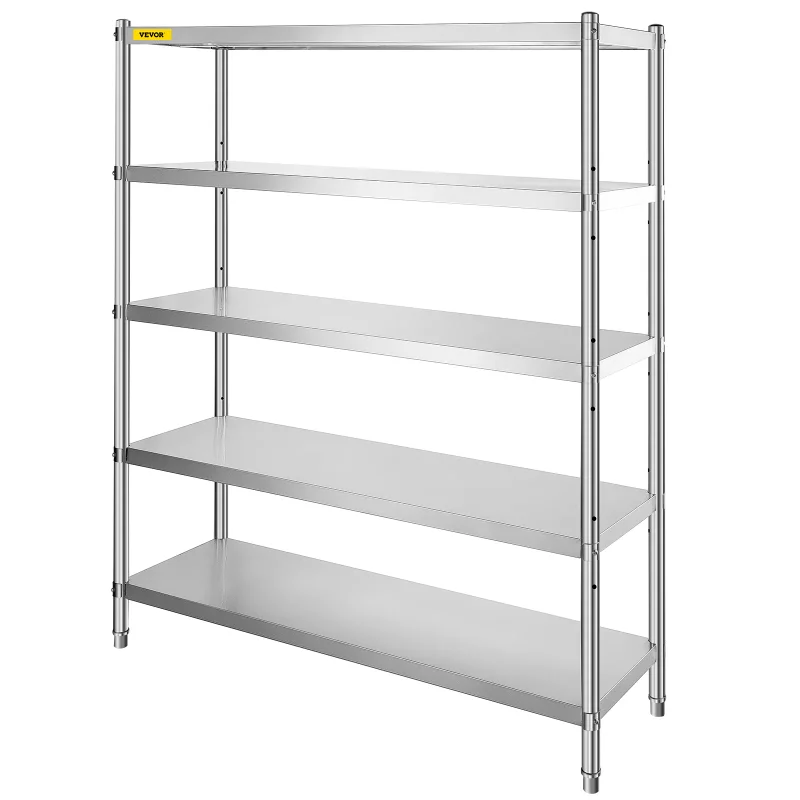 VEVOR Stainless Steel Shelving 60x18.5 inch 5 Tier Adjustable Shelf Storage Unit Stainless Steel Heavy Duty Shel
VEVOR Stainless Steel Shelving 60x18.5 inch 5 Tier Adjustable Shelf Storage Unit Stainless Steel Heavy Duty Shel