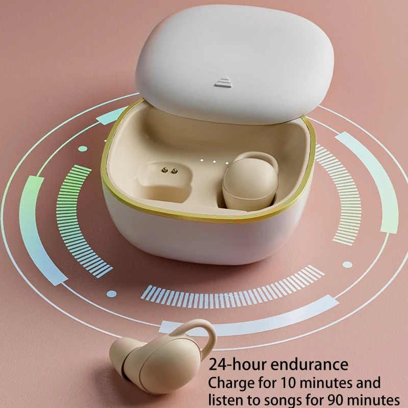 Mini Wireless Bluetooth Earbuds in Ear Invisible 5-6Hr Playing Time with Microphone Headphone Touch Control For Sleep Travel 
Mini Wireless Bluetooth Earbuds in Ear Invisible 5-6Hr Playing Time with Microphone Headphone Touch Control For Sleep Travel