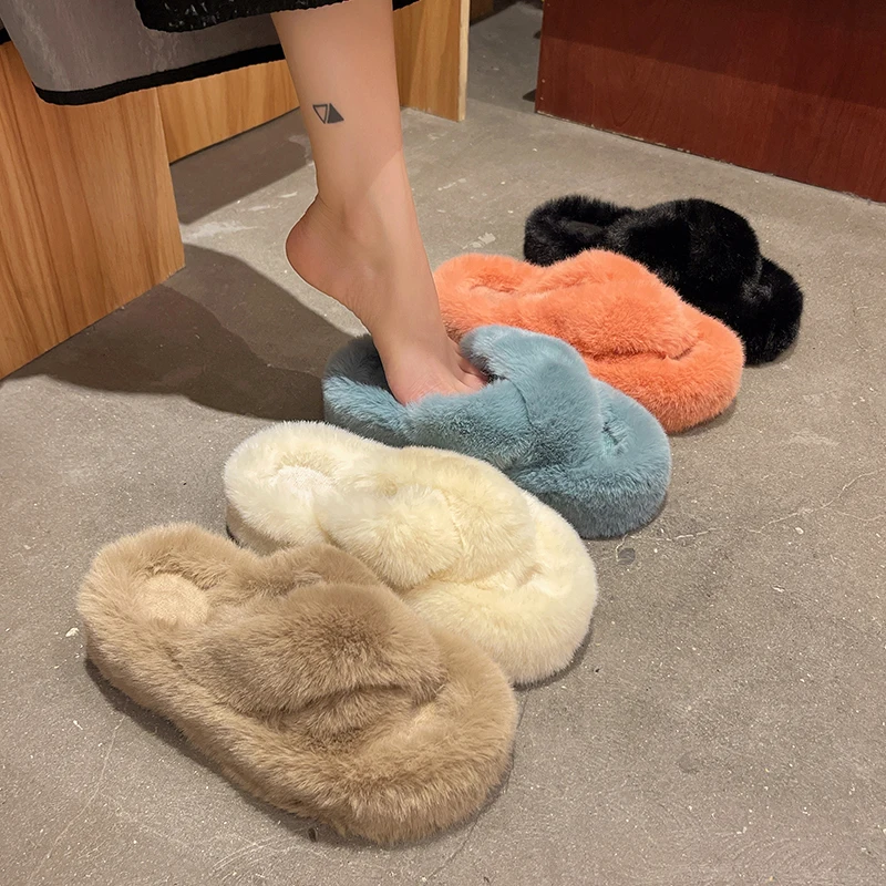 Female Shoes Med Plush Slippers For Adults Slides Fashion Platform 2022 Fur Massage Soft Luxury Flat with fur Microfiber Rubber
Female Shoes Med Plush Slippers For Adults Slides Fashion Platform 2022 Fur Massage Soft Luxury Flat with fur Microfiber Rubber