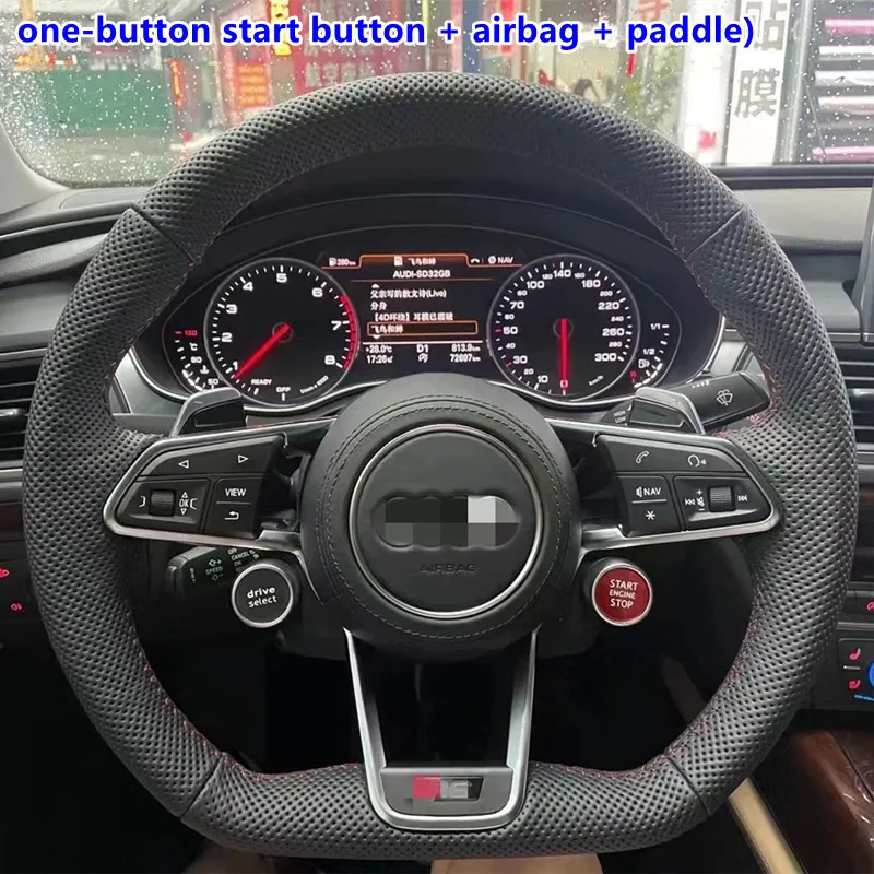 Для Audi A7 A7L A8 R8 TT 2005-2021 модификация в сборе рулевого колеса из углеродного волокна (одна кнопка пуска + подушка безопасности)
Для Audi A7 A7L A8 R8 TT 2005-2021 модификация в сборе рулевого колеса из углеродного волокна (одна кнопка пуска + подушка безопасности)