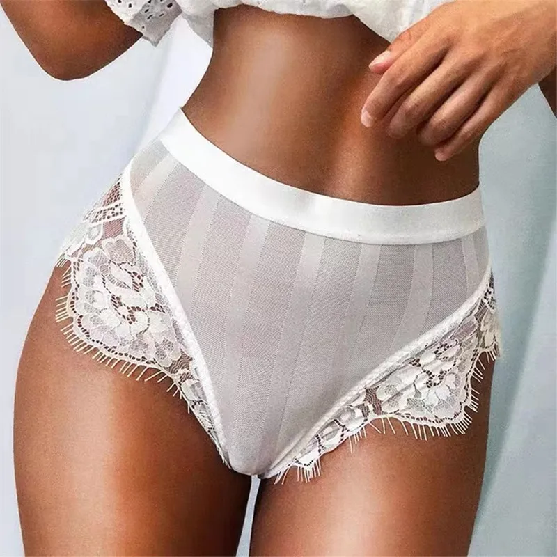 Sexy Lace Women's Panties Soft Silk Seamless Underwear High Waist Women Lingerie Striped Mesh Femme Briefs Ladies Underpants
Sexy Lace Women's Panties Soft Silk Seamless Underwear High Waist Women Lingerie Striped Mesh Femme Briefs Ladies Underpants
