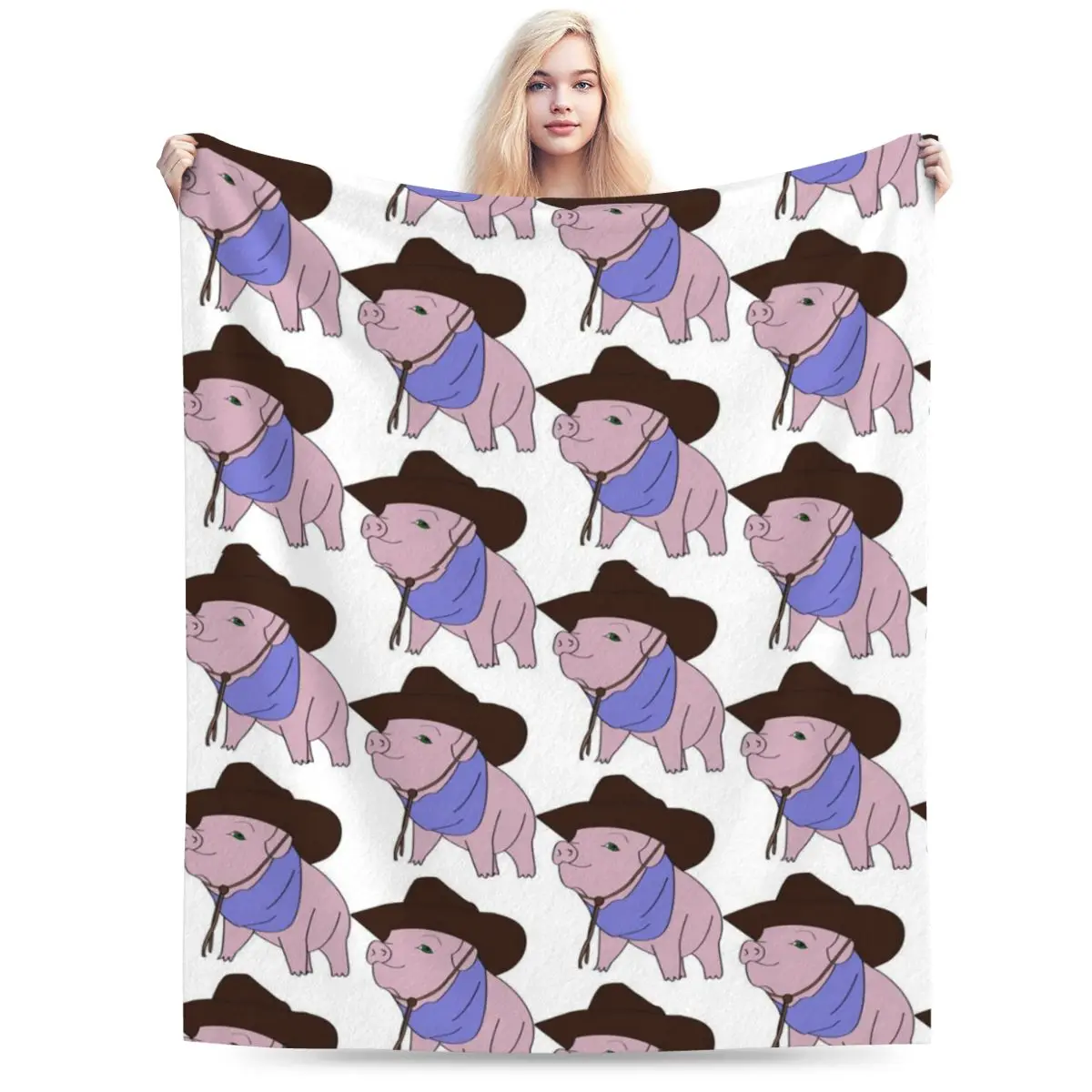 Cowboy Pigs Soft Flannel Throw Blanket for Couch Bed Sofa Cover Blanket Warm Blankets Travel Blanket
Cowboy Pigs Soft Flannel Throw Blanket for Couch Bed Sofa Cover Blanket Warm Blankets Travel Blanket