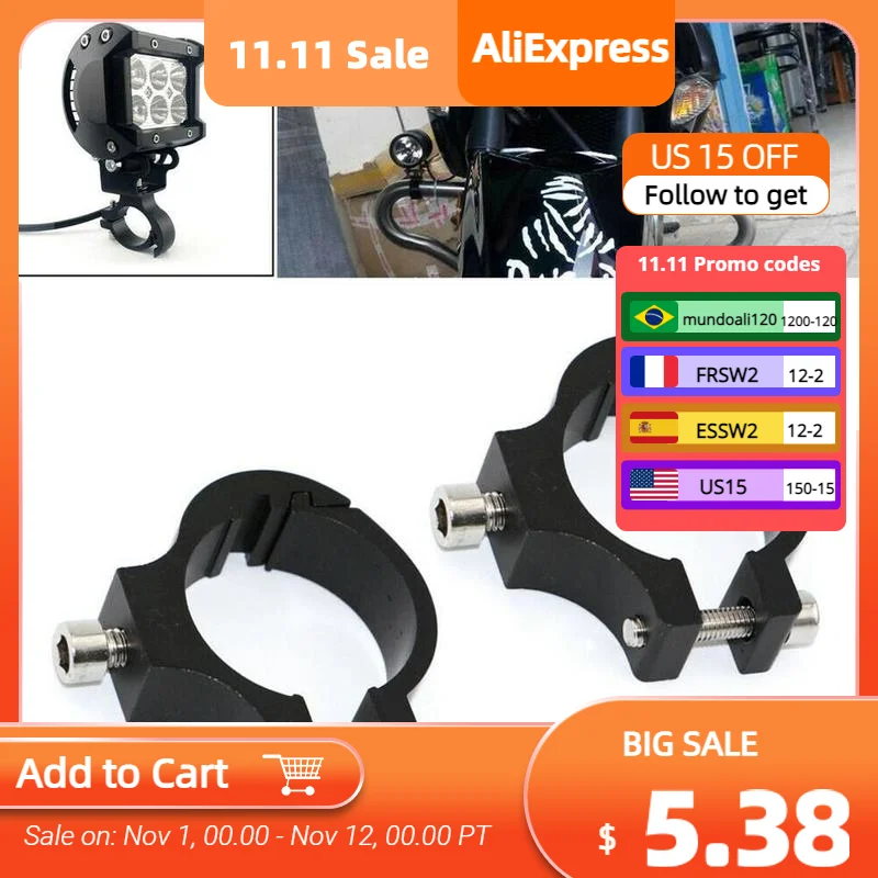 2xUniversal motorcycle Headlight Bracket Tube Fork Spotlight Holder Clamp mounting handlebar clamp kit
2xUniversal motorcycle Headlight Bracket Tube Fork Spotlight Holder Clamp mounting handlebar clamp kit