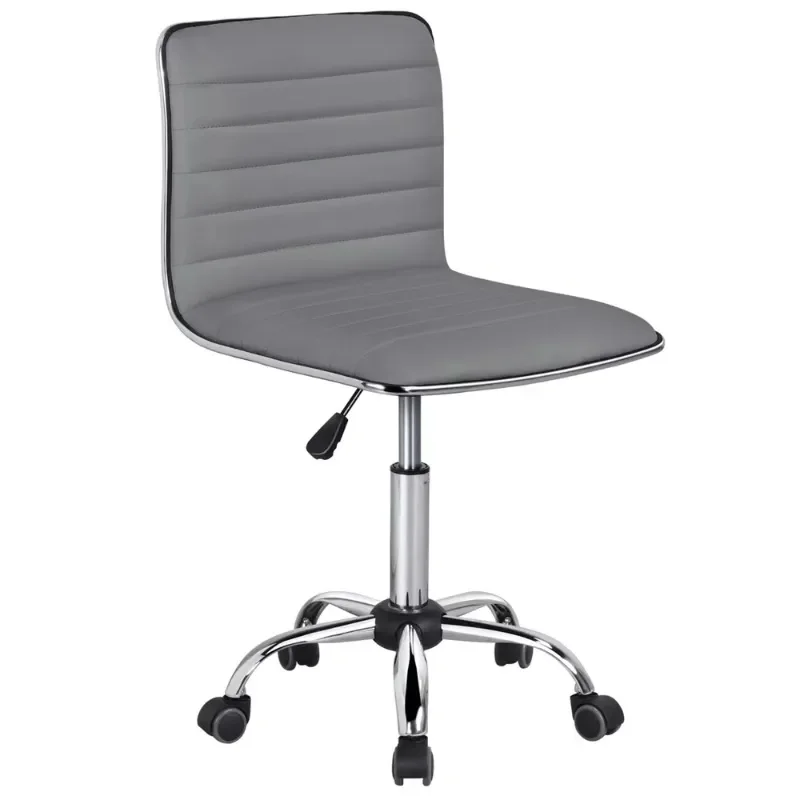 SMILE MART Modern Adjustable Armless Faux Leather Swivel Office Chair, Gray Desk Chairs Office Furniture
SMILE MART Modern Adjustable Armless Faux Leather Swivel Office Chair, Gray Desk Chairs Office Furniture