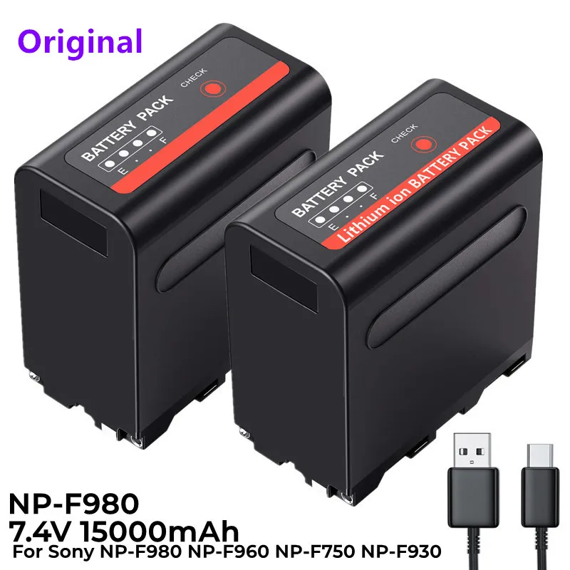 Оригинальная Аккумуляторная Батарея 15000 мА · ч NP-F980 F960 F970 NPF980 Canon с USB-выходом зарядки для телефона CCD-TRV35 TRV940
Оригинальная Аккумуляторная Батарея 15000 мА · ч NP-F980 F960 F970 NPF980 Canon с USB-выходом зарядки для телефона CCD-TRV35 TRV940