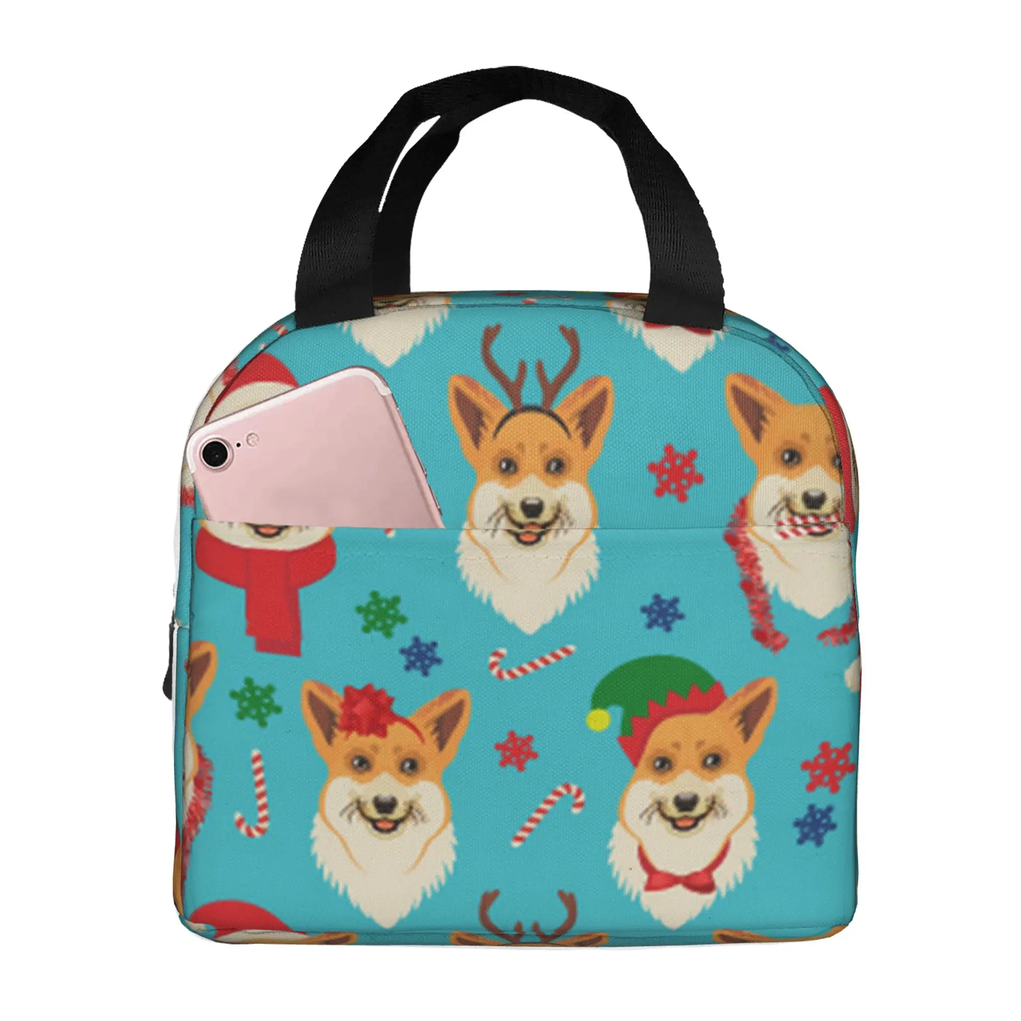 Christmas Corgis Lunch Bag Insulated Lunch Box Multi-functional Lunch Tote Bags Reusable Thermal Cooler Bag
Christmas Corgis Lunch Bag Insulated Lunch Box Multi-functional Lunch Tote Bags Reusable Thermal Cooler Bag