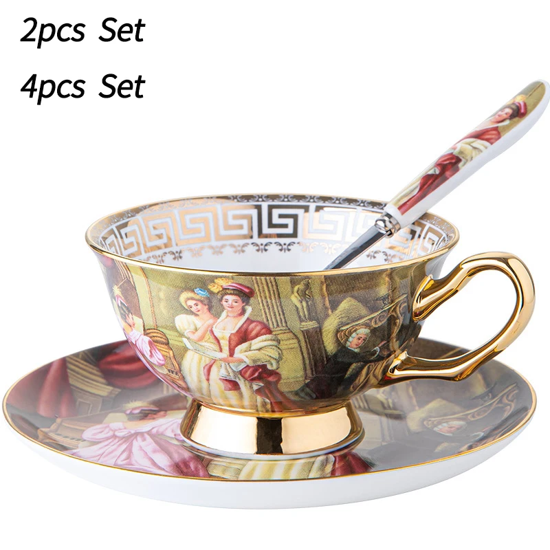 2/4PCS Bone China Cup Saucer Set Classical Europe Porcelain Tea Cup Coffee Cup Afternoon Tea Party Home Decoration Accessories
2/4PCS Bone China Cup Saucer Set Classical Europe Porcelain Tea Cup Coffee Cup Afternoon Tea Party Home Decoration Accessories