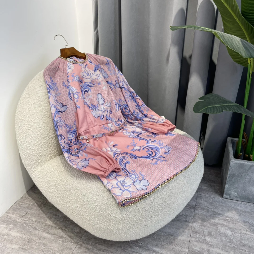Metallic Chains & Natural Shells Deco Dress 2022 Spring New Linen Vintage Style Bow Paisley Print Backless Pink Clothing
Metallic Chains & Natural Shells Deco Dress 2022 Spring New Linen Vintage Style Bow Paisley Print Backless Pink Clothing