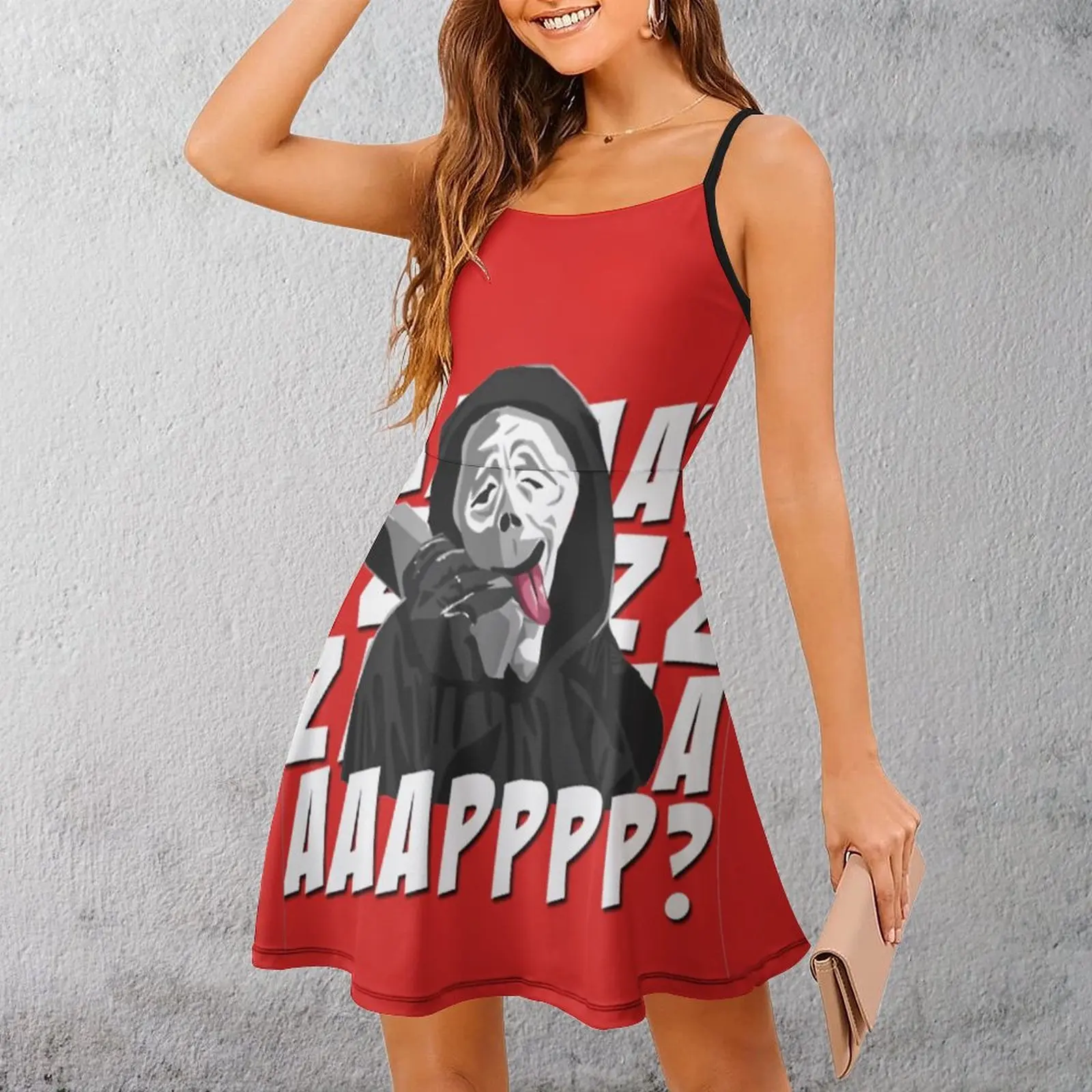 Sexy Ghostface Wazzzaapp Essential Women's Sling Dress Nerd Cocktails Woman's Gown Suspender Dress Graphic
Sexy Ghostface Wazzzaapp Essential Women's Sling Dress Nerd Cocktails Woman's Gown Suspender Dress Graphic