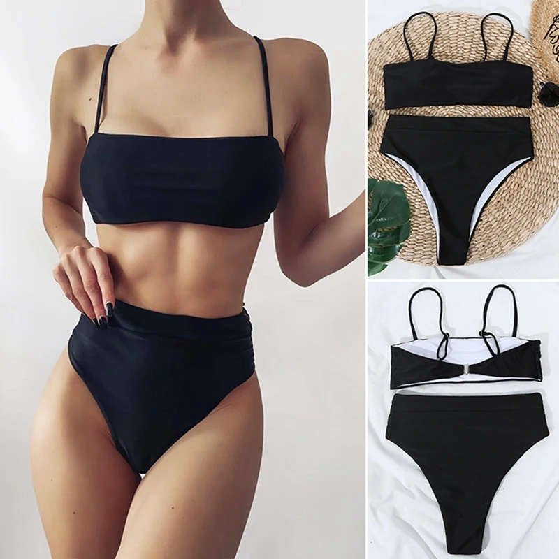 2 Piece Solid Sexy Women Swimwear Bikini Set Ladies High Waist Beachwear Push Up Swimsuit Bathing Suit
2 Piece Solid Sexy Women Swimwear Bikini Set Ladies High Waist Beachwear Push Up Swimsuit Bathing Suit
