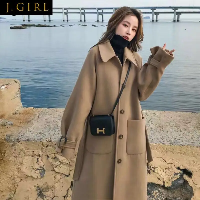 Camel Solid Woolen Blends Fashion Long Style Korean Stylish Single Breasted Chic Winter Coats All Match Bandage Ulzzang Street
Camel Solid Woolen Blends Fashion Long Style Korean Stylish Single Breasted Chic Winter Coats All Match Bandage Ulzzang Street