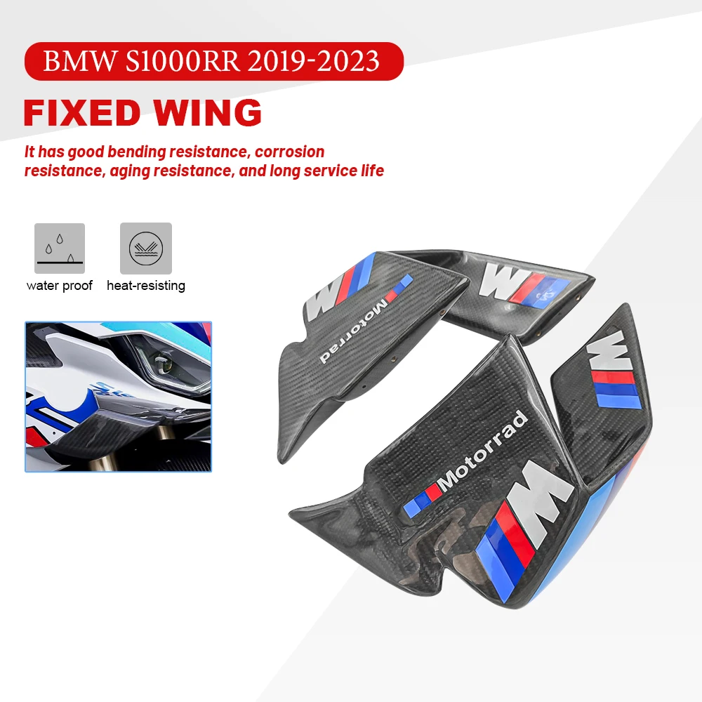 

Верхняя обтекатель крыла мотоцикла Winglet 100% 3K из углеродного волокна передний спойлер для BMW S1000RR S1000 RR 2019 2020 2021 2022 2023