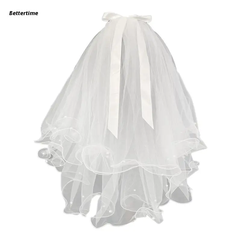 B36D Flower Girl Veil Bowknot Veils with Hair Comb Wedding Hair Accessories White
B36D Flower Girl Veil Bowknot Veils with Hair Comb Wedding Hair Accessories White