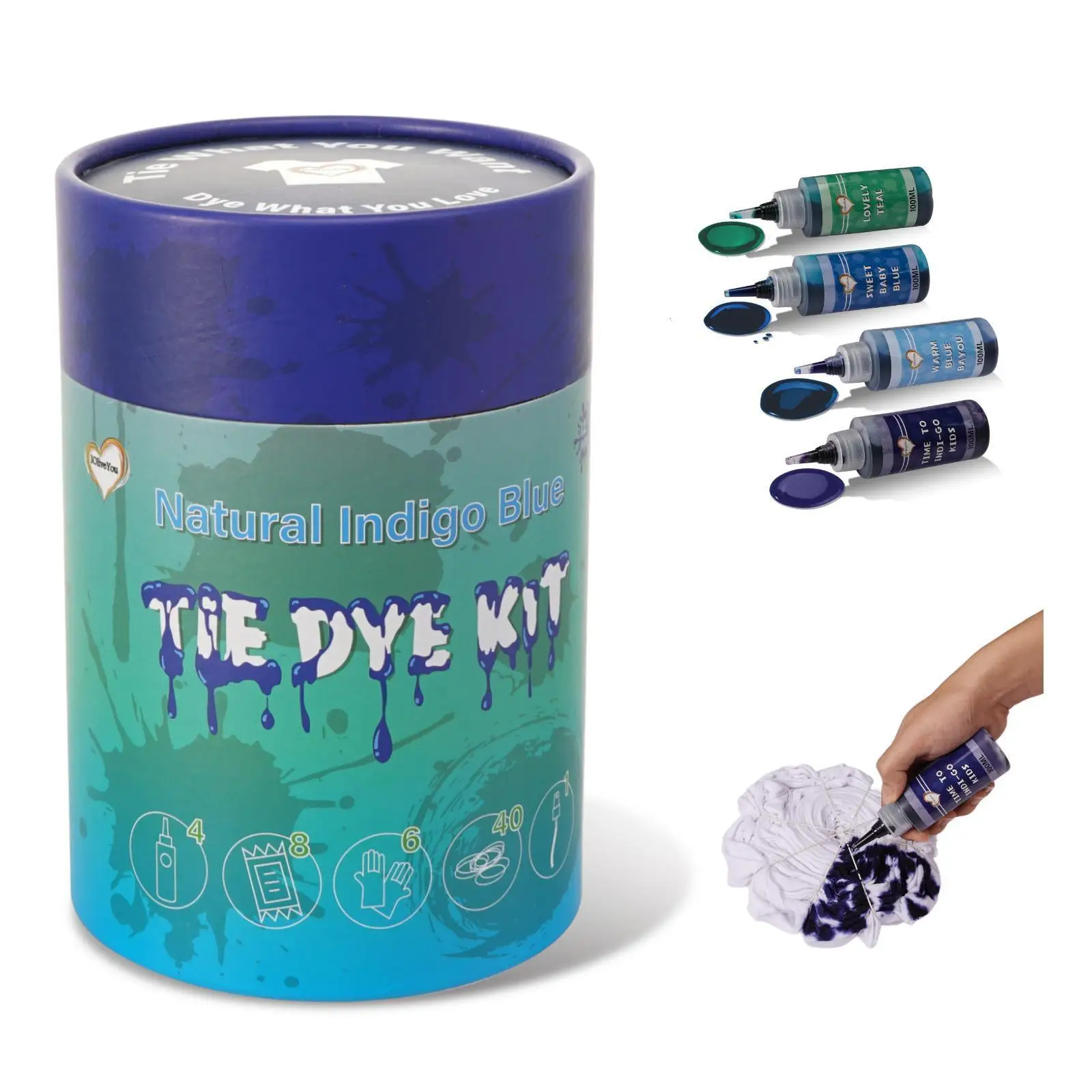 DIY Fabric Paint Tie Dye Kit, Soft Textile Fiber Pigments For Canvas Painting, Finger Painting Kit For Parent-child Activities
DIY Fabric Paint Tie Dye Kit, Soft Textile Fiber Pigments For Canvas Painting, Finger Painting Kit For Parent-child Activities