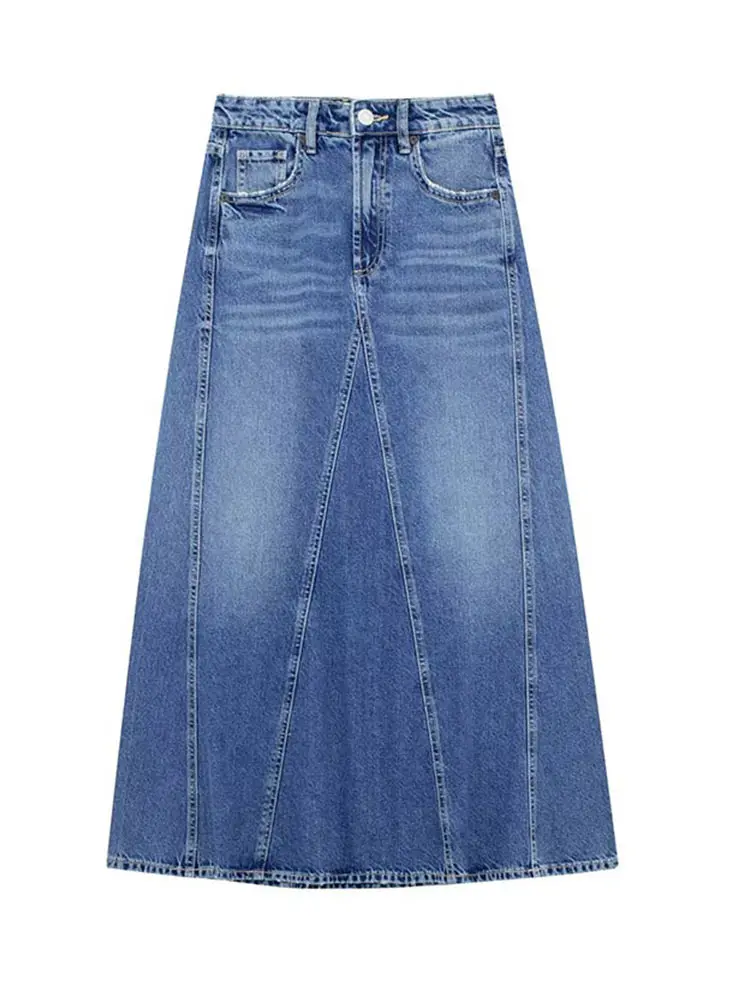 Fashion Stitching Line Pleated Denim Skirt Women Sexy Pocket High Waist Midi Skirts Spring Summer Female Casual Streetwear
Fashion Stitching Line Pleated Denim Skirt Women Sexy Pocket High Waist Midi Skirts Spring Summer Female Casual Streetwear