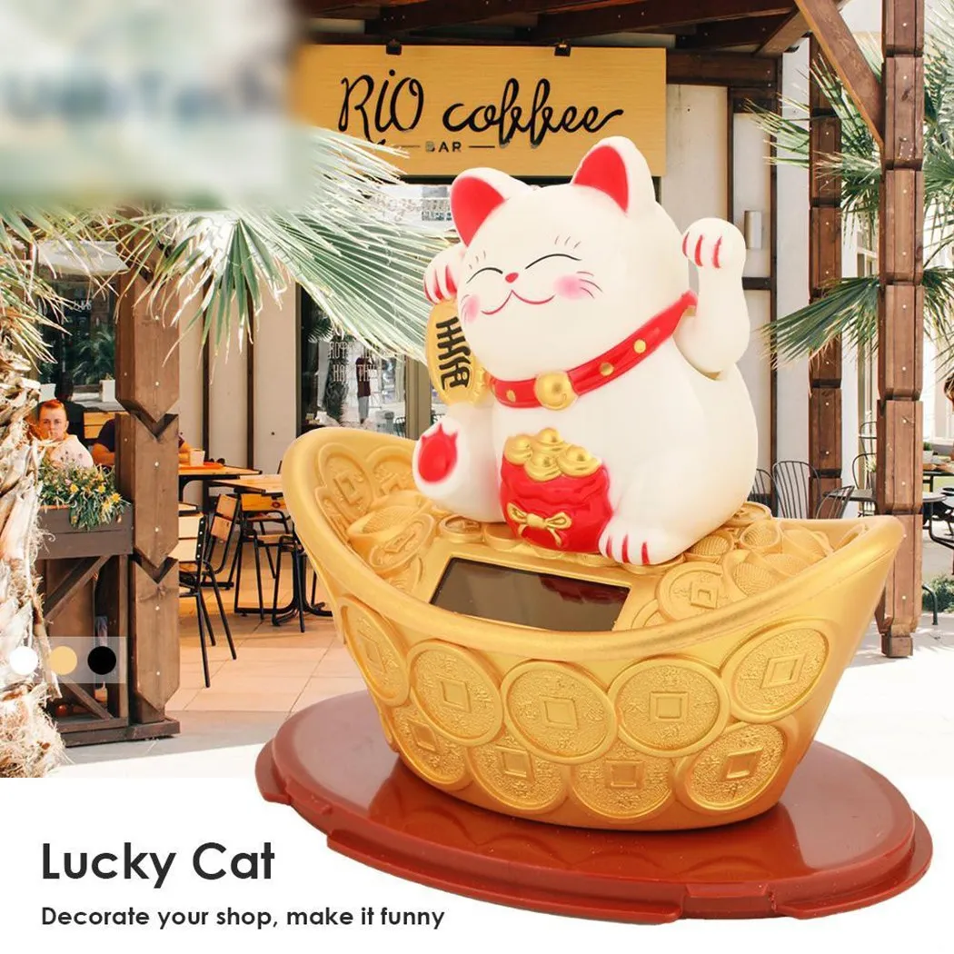 Gold Ingot Lucky Cat Hand Hotel New Year Ornament Shop Solar Waving Beckoning Craft Decor Fortune Plastic Wealth Solar Energy
Gold Ingot Lucky Cat Hand Hotel New Year Ornament Shop Solar Waving Beckoning Craft Decor Fortune Plastic Wealth Solar Energy