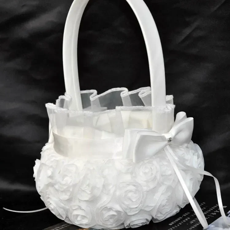 Flower Basket Flower Girl Basket Lace Pearl Romantic White Decoration to Wedding Ceremony Party Supply Basket
Flower Basket Flower Girl Basket Lace Pearl Romantic White Decoration to Wedding Ceremony Party Supply Basket