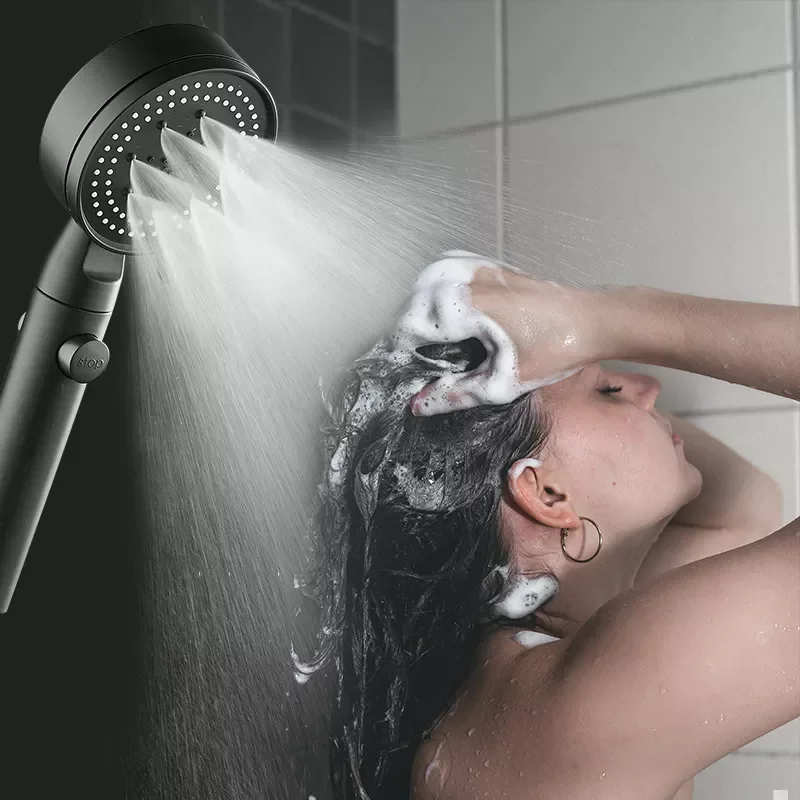 Rainfall 4 Function Adjustable Shower Head With Stop Button Pressurized Water Saving Handheld Spray Nozzle Bathroom Accessories
Rainfall 4 Function Adjustable Shower Head With Stop Button Pressurized Water Saving Handheld Spray Nozzle Bathroom Accessories