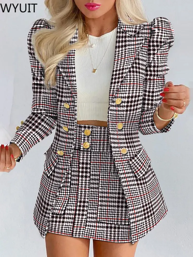 Women Vintage Office Skirt Two Piece Set Elegant Female Jacket And Skirt Matching Suit Autumn Straight Skirt 2 PCS Set No Vest
Women Vintage Office Skirt Two Piece Set Elegant Female Jacket And Skirt Matching Suit Autumn Straight Skirt 2 PCS Set No Vest