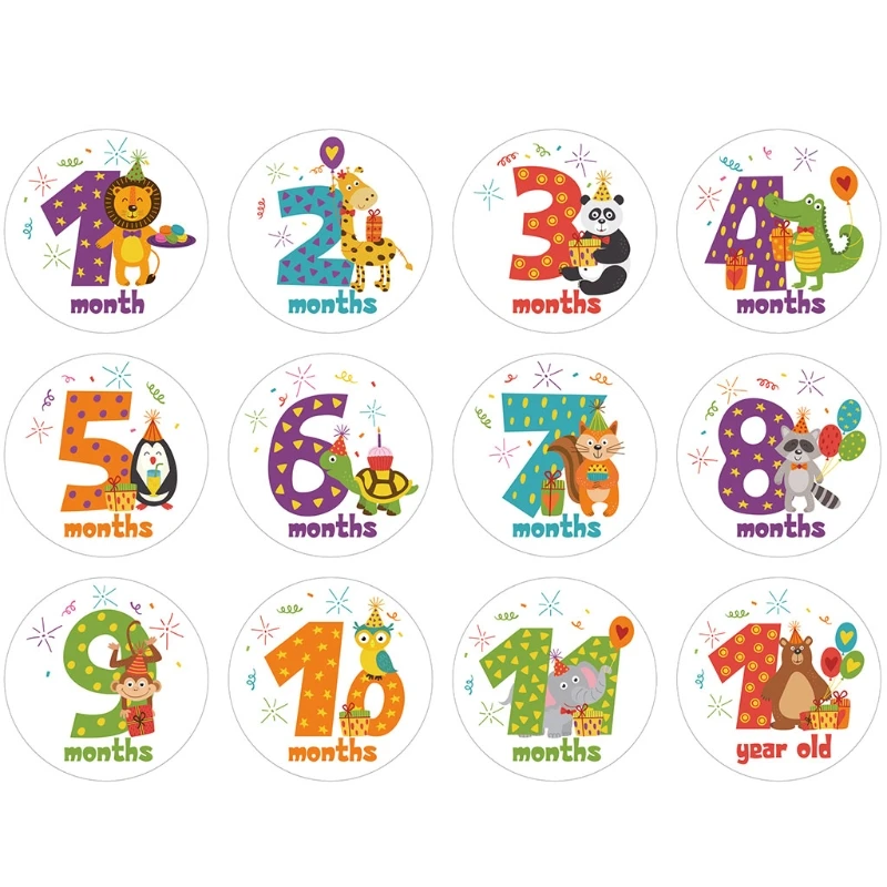 12 Pcs/Set Cartoon Animal Baby Monthly Stickers Photography Commemorative Card Number Photo Props Newborn Milestone Memorial
12 Pcs/Set Cartoon Animal Baby Monthly Stickers Photography Commemorative Card Number Photo Props Newborn Milestone Memorial