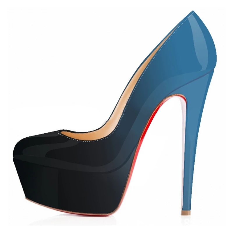 Big Size New Patent Leather High Heels Classic Round Toe Stilettos Thick Platform Pumps Sexy Party Gradient Colors Shoes E0167
Big Size New Patent Leather High Heels Classic Round Toe Stilettos Thick Platform Pumps Sexy Party Gradient Colors Shoes E0167