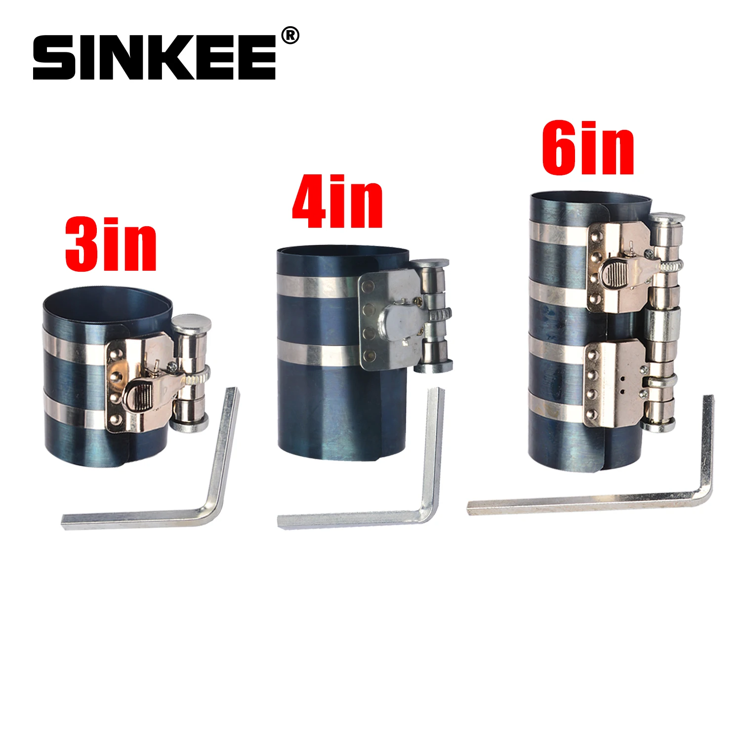 3/4/6 inch 1 Set Ratchet Style Piston Ring Compressor Ratchet Type Clamp Remover Expander Engine Tool
3/4/6 inch 1 Set Ratchet Style Piston Ring Compressor Ratchet Type Clamp Remover Expander Engine Tool