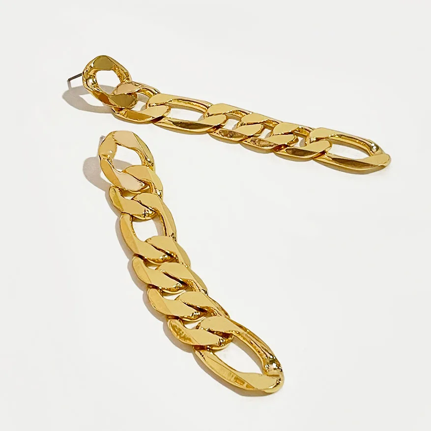 Peri'sBox 12mm*84mm Chunky Chain Earrings Long Figaro Link Dangle Earrings for Women Statement Brass Earrings 2020 Jewelry
Peri'sBox 12mm*84mm Chunky Chain Earrings Long Figaro Link Dangle Earrings for Women Statement Brass Earrings 2020 Jewelry