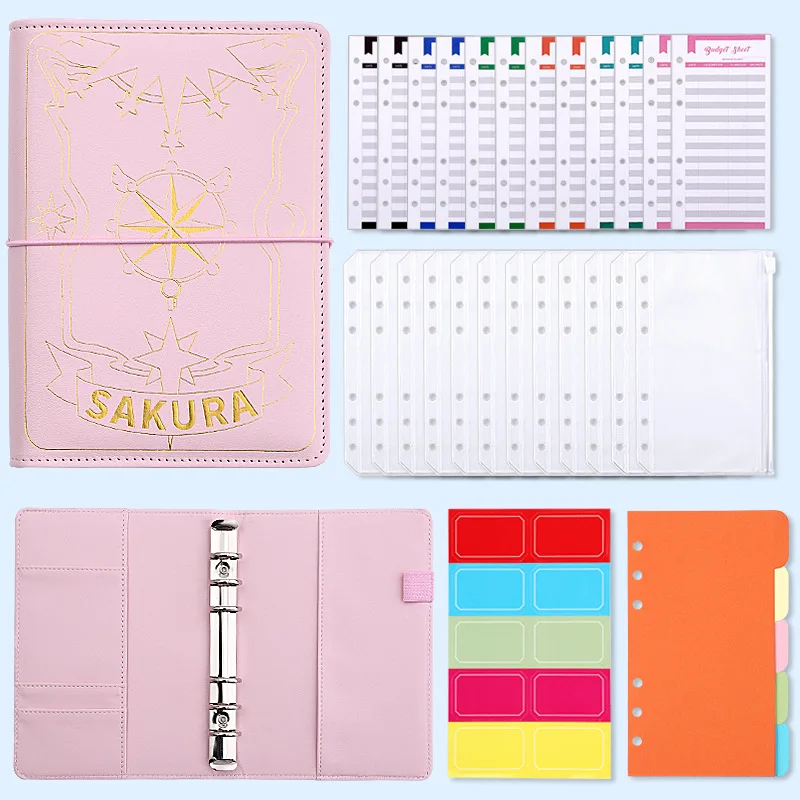 A6 Binder Budget Planner Notebook Bronzing Covers Folder 6 Hole Binder Pockets Plastic Binder Zipper money saving envelope set
A6 Binder Budget Planner Notebook Bronzing Covers Folder 6 Hole Binder Pockets Plastic Binder Zipper money saving envelope set