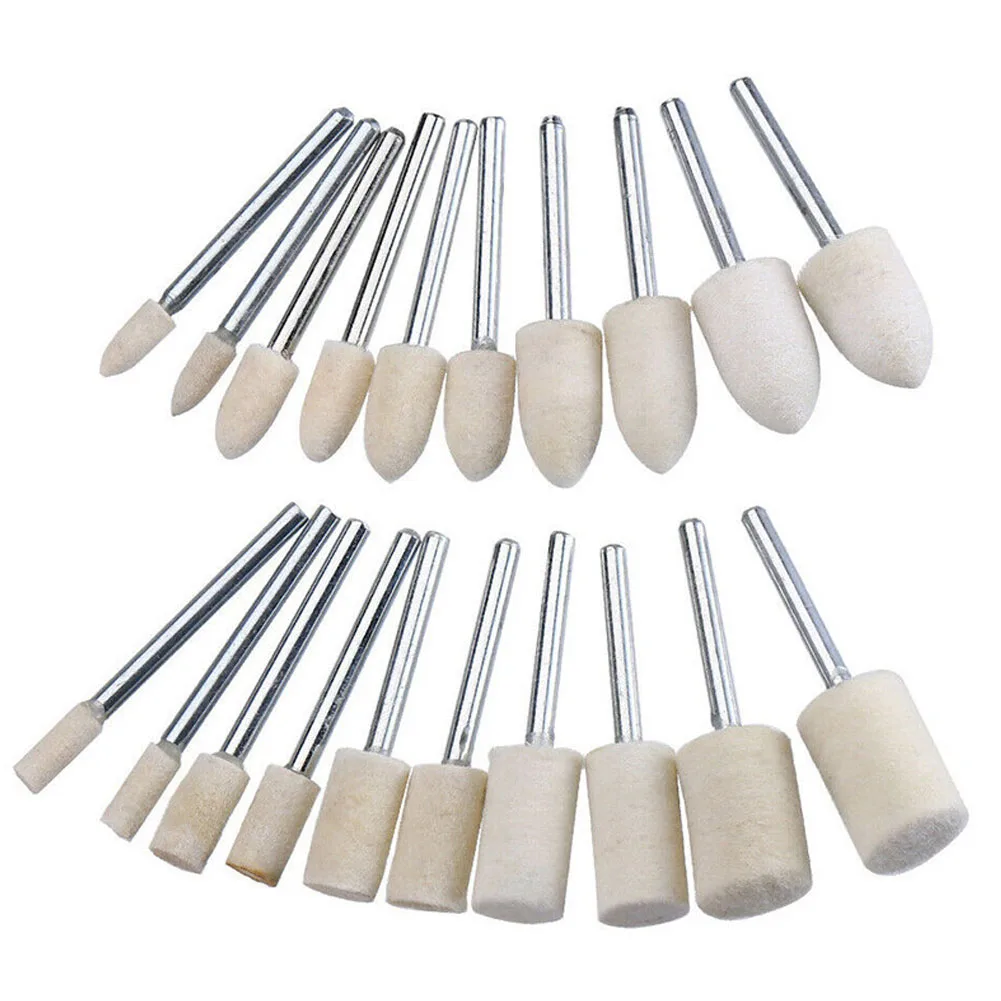 20Pcs 3mm Shank Wool Felt Polishing Buffing Wheels Grinding Head Metal Glass Polishing Pads Rotary Tool Accessories
20Pcs 3mm Shank Wool Felt Polishing Buffing Wheels Grinding Head Metal Glass Polishing Pads Rotary Tool Accessories