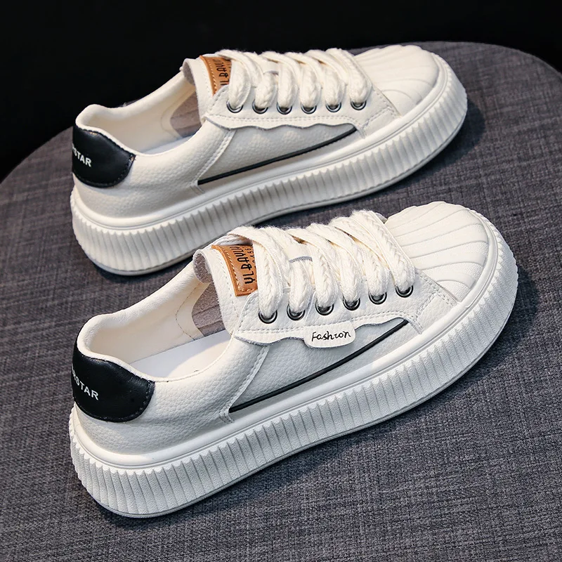 Women Platform Sneakers Casual Shoes New Student Shell Toe Thick Dissolving Heels White Shoes Lace Up Sports Shoes for Women
Women Platform Sneakers Casual Shoes New Student Shell Toe Thick Dissolving Heels White Shoes Lace Up Sports Shoes for Women