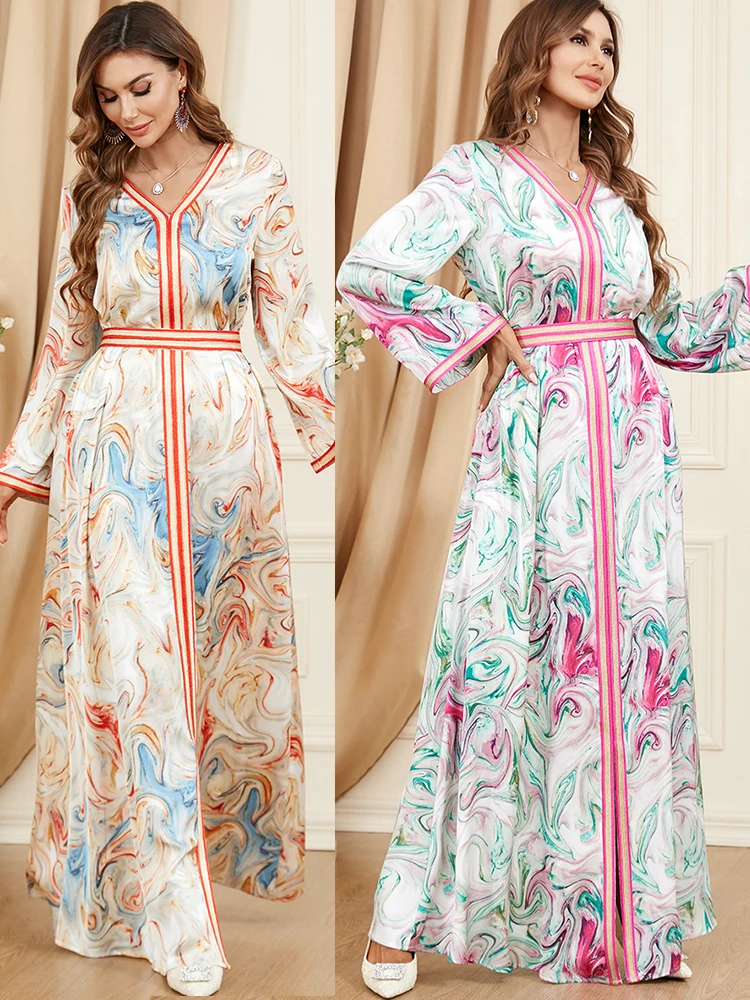 Женское платье Eid вечерние, мусульманское марокканское кафтан, абайя, женское платье с длинным рукавом, платье с принтом Дубай, женское платье Jalabiya, платье Рамадан
Женское платье Eid вечерние, мусульманское марокканское кафтан, абайя, женское платье с длинным рукавом, платье с принтом Дубай, женское платье Jalabiya, платье Рамадан