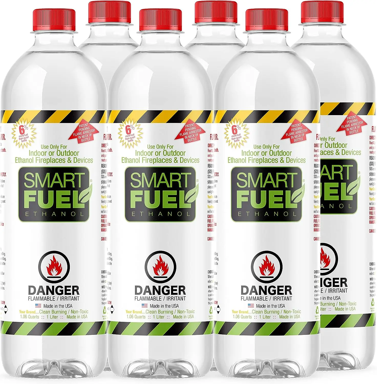Liter Pack- Indoor/Outdoor Fireplace Fuel- Pure Safety Pour Technology- Toxic Free, Planet Friendly, Ethanol for Indoor and Out
Liter Pack- Indoor/Outdoor Fireplace Fuel- Pure Safety Pour Technology- Toxic Free, Planet Friendly, Ethanol for Indoor and Out