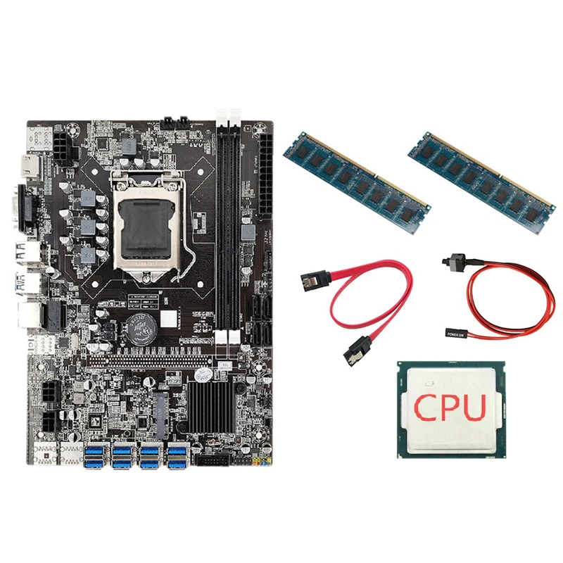 Материнская плата для майнинга B75 ETH + ЦП + кабель SATA + коммутационный кабель + 2x4g DDR3 1333 МГц ОЗУ поддержка DDR3 B75 USB BTC материнская плата для майнин...
Материнская плата для майнинга B75 ETH + ЦП + кабель SATA + коммутационный кабель + 2x4g DDR3 1333 МГц ОЗУ поддержка DDR3 B75 USB BTC материнская плата для майнин...