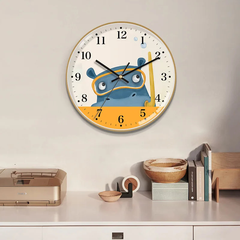Cartoon wall clock cute animal children's room living room creative round metal clock quartz clock clock wall watch
Cartoon wall clock cute animal children's room living room creative round metal clock quartz clock clock wall watch