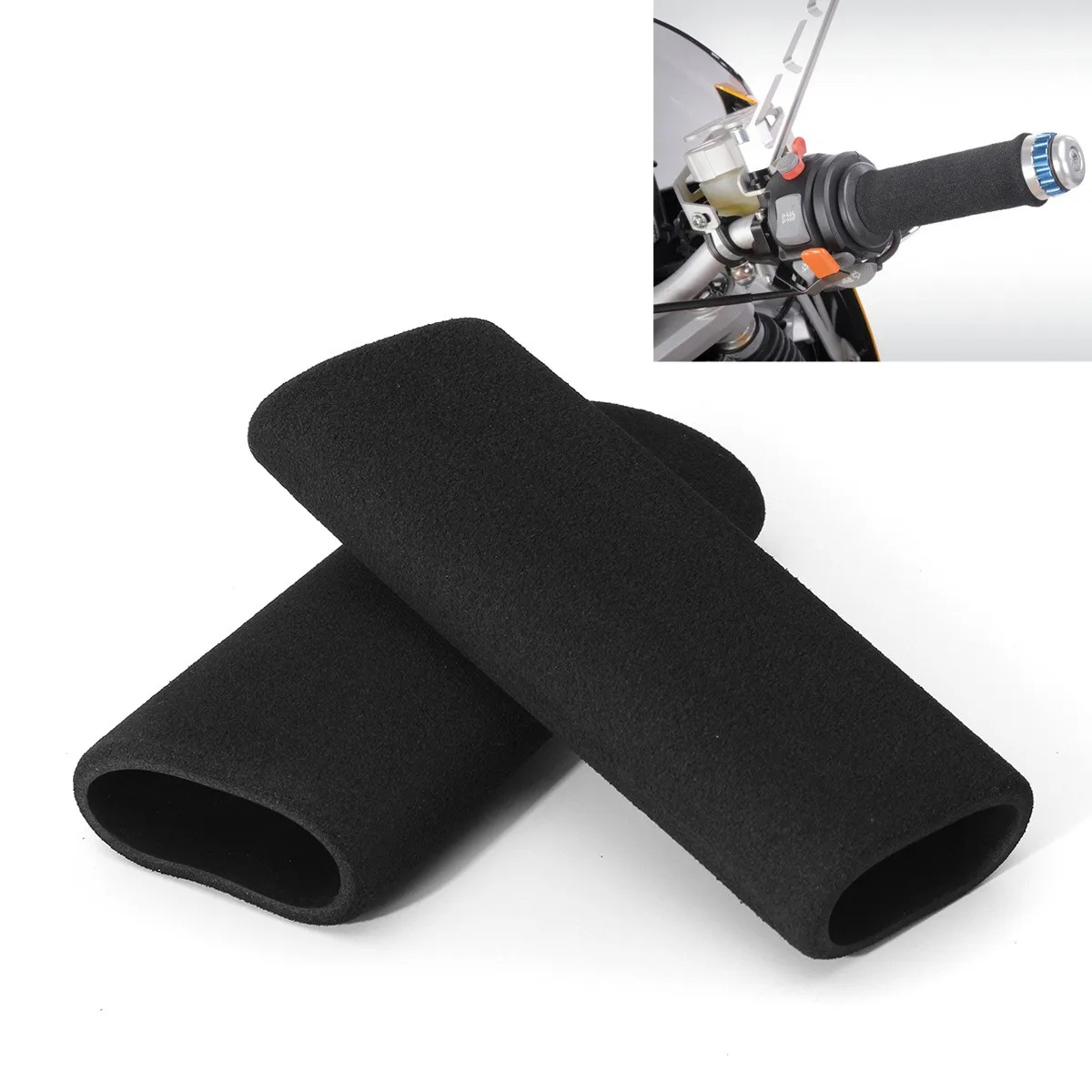 2X Motorcycle Slip-On Grip Covers Motorbike Anti Vibration Handle Bar Foam Comfort Slip Over Grips Fit For 3.17-3.68CM Handle
2X Motorcycle Slip-On Grip Covers Motorbike Anti Vibration Handle Bar Foam Comfort Slip Over Grips Fit For 3.17-3.68CM Handle