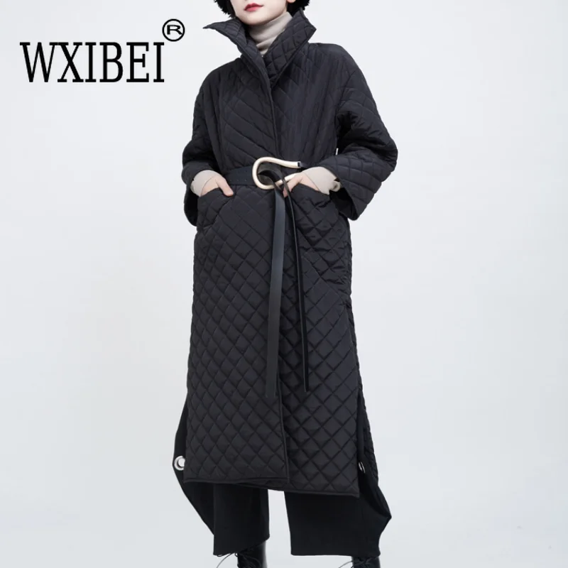 WXIBEI Quilted Argyle Cotton Jacket Women 2022 Autumn Winter New Dark Black Lapel High Collar Open Type Side Split Jackets FC260
WXIBEI Quilted Argyle Cotton Jacket Women 2022 Autumn Winter New Dark Black Lapel High Collar Open Type Side Split Jackets FC260