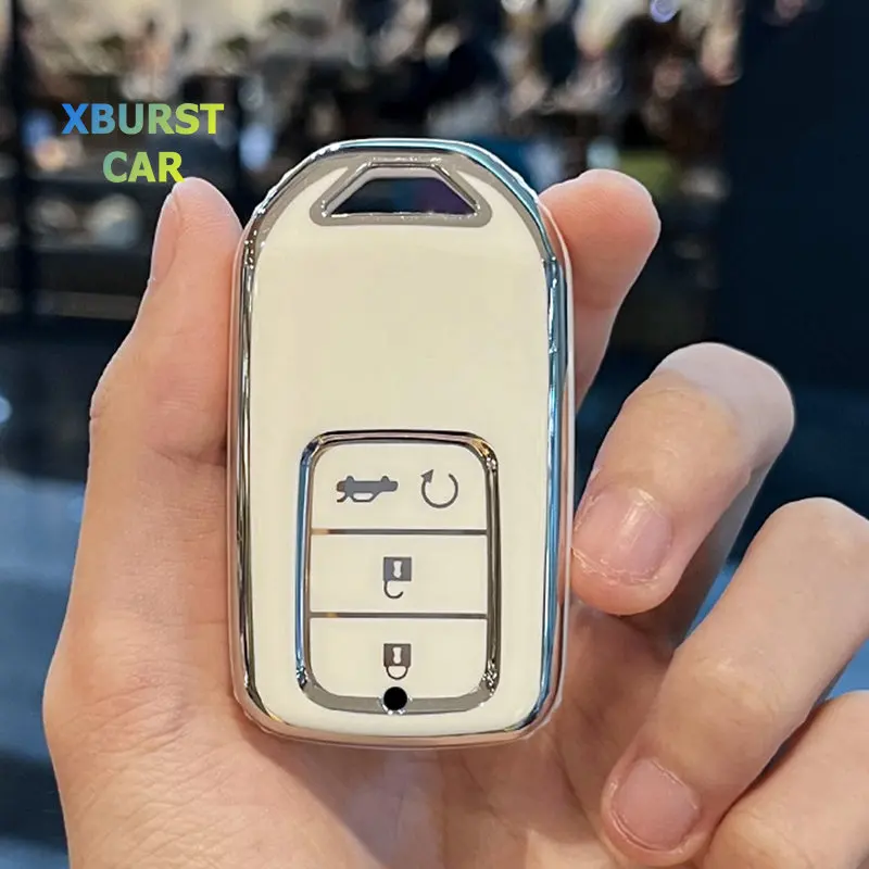 Чехол-брелок из ТПУ с 4 кнопками для Honda 
Чехол-брелок из ТПУ с 4 кнопками для Honda