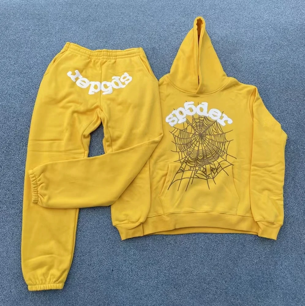 2022 Winter New Lemon Yellow Sp5der Letter Hoodie Foam Process Joggers Drawstring Elastic Waist Pants Angel Sweatpants Suit
2022 Winter New Lemon Yellow Sp5der Letter Hoodie Foam Process Joggers Drawstring Elastic Waist Pants Angel Sweatpants Suit