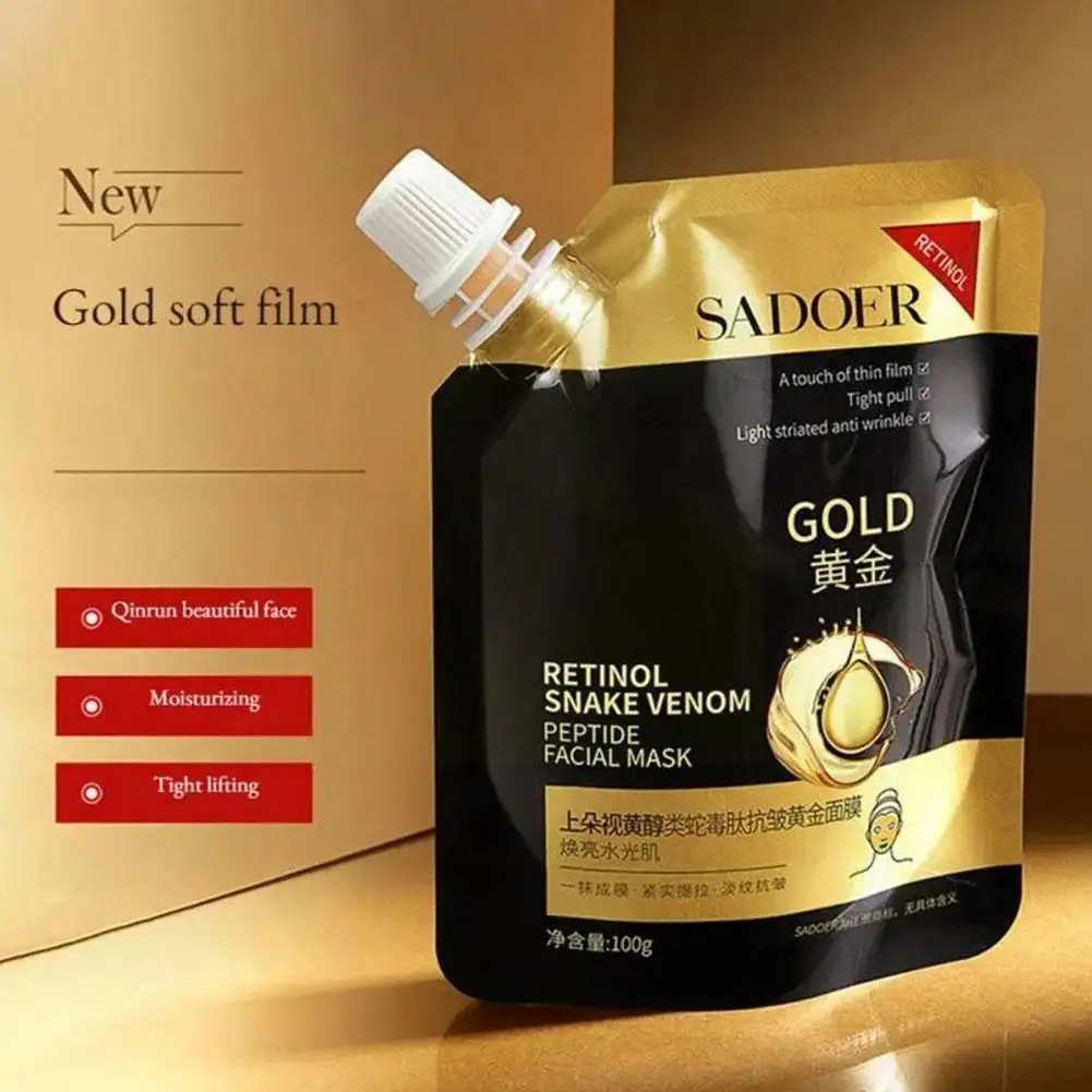 Retinol Snake Peptide Gold Mud Mask Hydrating Moisturizing Brighten Cream Anti Face Anti Mask 100g Mask Wrinkle Skin Aging C4K6
Retinol Snake Peptide Gold Mud Mask Hydrating Moisturizing Brighten Cream Anti Face Anti Mask 100g Mask Wrinkle Skin Aging C4K6