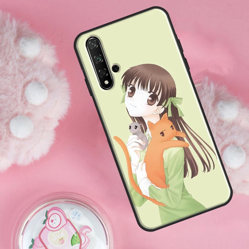 Чехол для телефона Honor 50 Pro 8X 9X 10i с изображением фруктов корзины кота Huawei P30 P40 P20 Lite