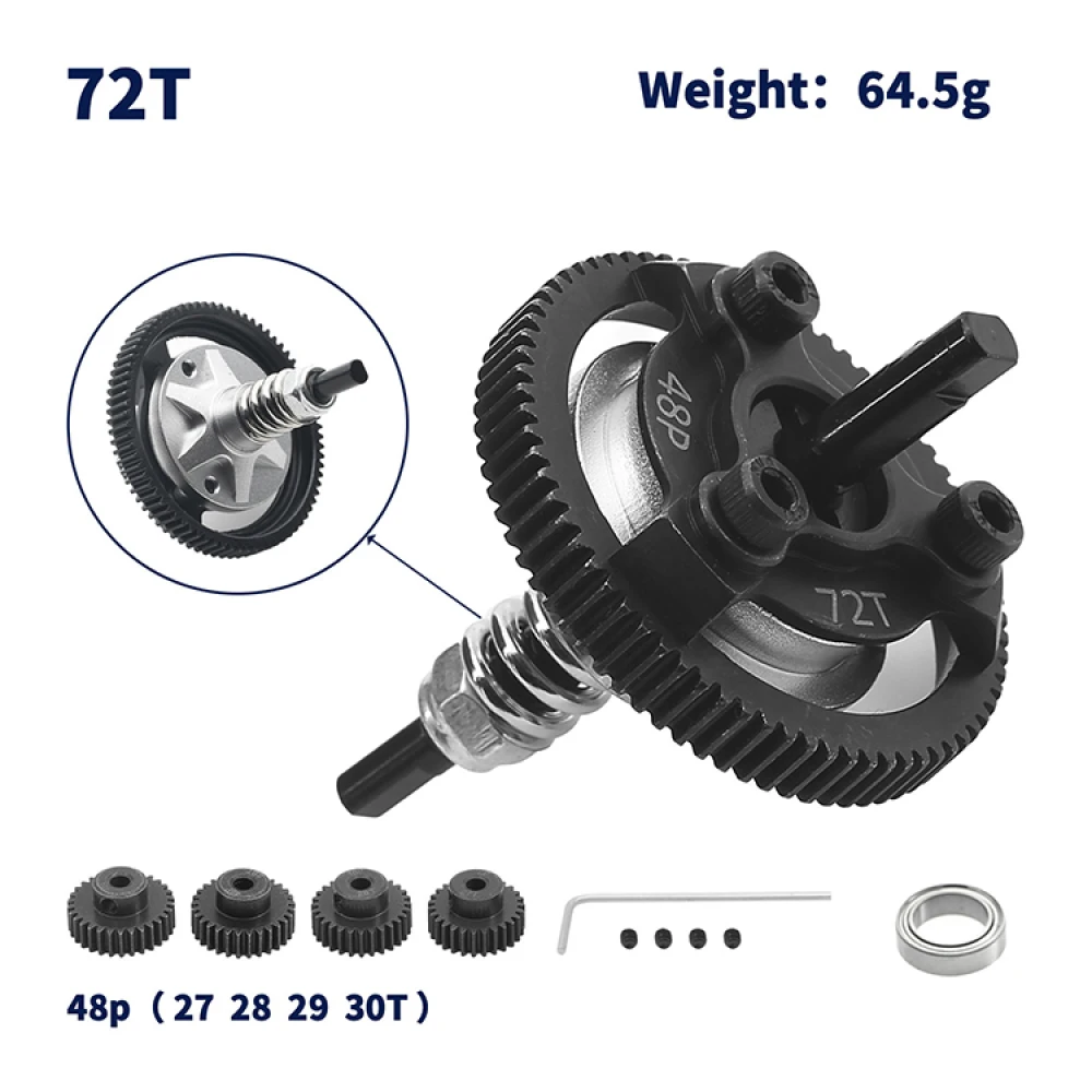 For 1/10 Fiesta Telluride 4X4 RC Car Metal Steel 48P 72T 76T 83T Gear Medium Diff 6766 Toy Accessories Upgrade Parts
For 1/10 Fiesta Telluride 4X4 RC Car Metal Steel 48P 72T 76T 83T Gear Medium Diff 6766 Toy Accessories Upgrade Parts