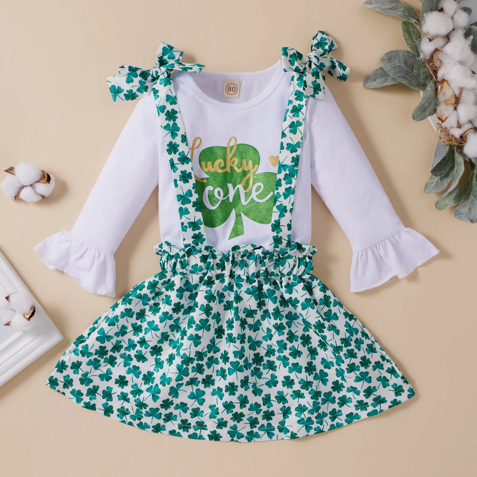 Комплекты одежды для новорожденных девочек, топы и юбка на подтяжках с бантом в стиле Св. Патрика, одежда для маленьких девочек, комплект из 2... 
Комплекты одежды для новорожденных девочек, топы и юбка на подтяжках с бантом в стиле Св. Патрика, одежда для маленьких девочек, комплект из 2...